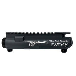 AR-15 UPPER RECEIVER ENGRAVED- THIS END TOWARD ENEMY Finger