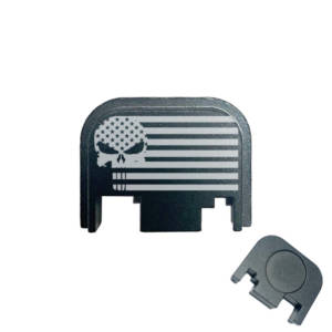 Glock Back Plate Laser Engraved - Punisher Skull US Flag