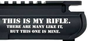 AR-15 UPPER RECEIVER ENGRAVED- THIS IS MY RIFLE