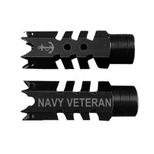 .223/5.56/.22LR Shark Muzzle Brake 1/2x28 Pitch - Navy Veteran