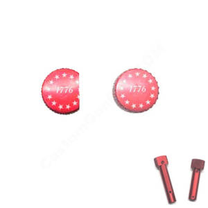 Red Anodized AR-15 Extended Takedown Pins - 1776 Star