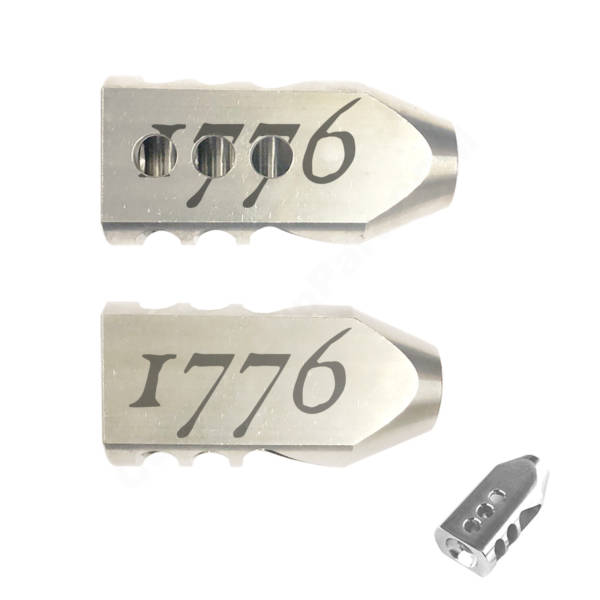 .223/5.56 TANKER Stainless STEEL MUZZLE BRAKE Laser Engraved - 1776
