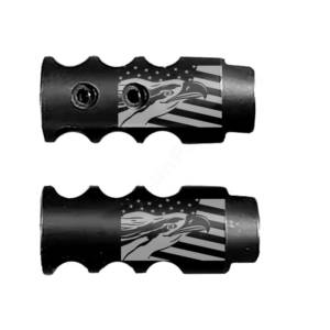 .223/5.56/.22LR Competition Muzzle Brake 1/2x28 TPI - US Flag Eagle