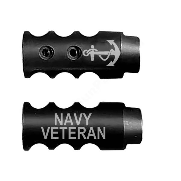 .223/5.56/.22LR Competition Muzzle Brake 1/2x28 TPI - Navy Veteran