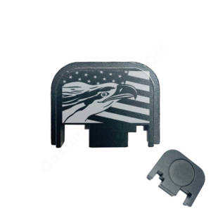 Glock Back Plate Laser Engraved - US Flag Eagle