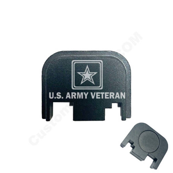 Glock Back Plate Laser Engraved - US Army Veteran