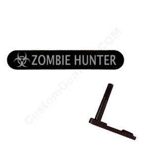 AR-15 Magazine Catch Laser Engraved - Zombie Hunter