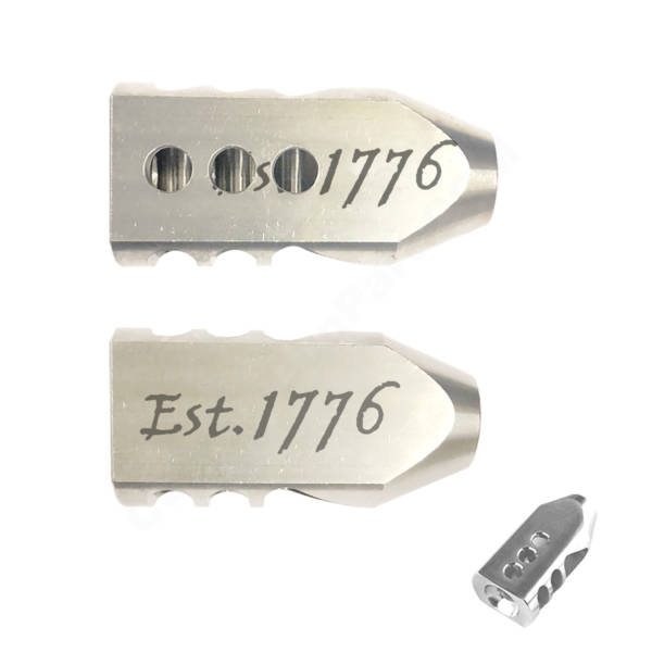 .223/5.56 TANKER Stainless STEEL MUZZLE BRAKE Laser Engraved - est. 1776