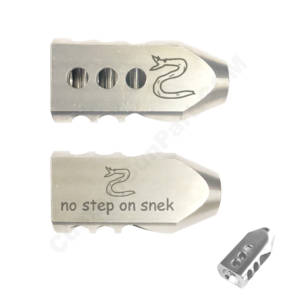 .223/5.56 TANKER Stainless STEEL MUZZLE BRAKE Laser - No Step on Snek